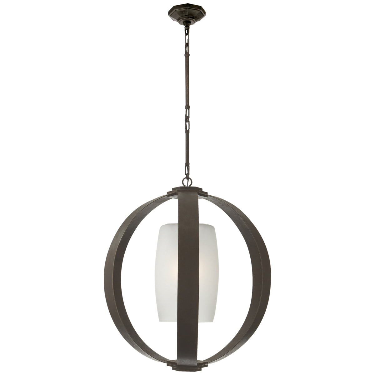 Visual Comfort Metal Banded Large Lantern
