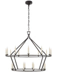 Visual Comfort Darlana Large Two-Tiered Ring Chandelier