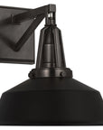 Visual Comfort Layton 10-Inch Sconce with Matte Black Shade