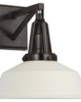 Visual Comfort Layton 10-Inch Sconce with Matte Black Shade