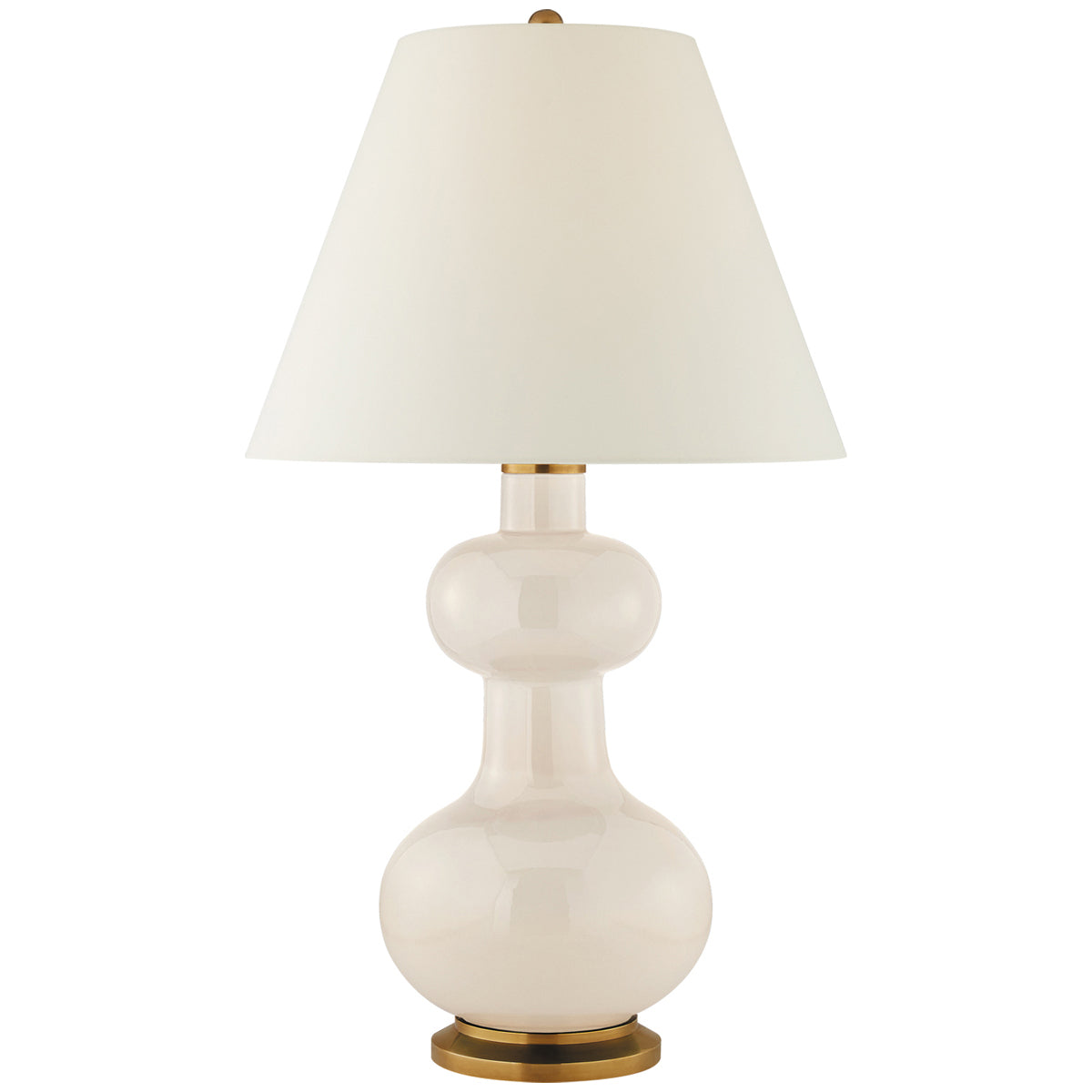 Visual Comfort Chambers Large Table Lamp with Natural Percale Shade