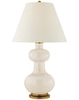 Visual Comfort Chambers Large Table Lamp with Natural Percale Shade