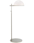 Visual Comfort Dulcet Medium Pharmacy Floor Lamp with White Glass