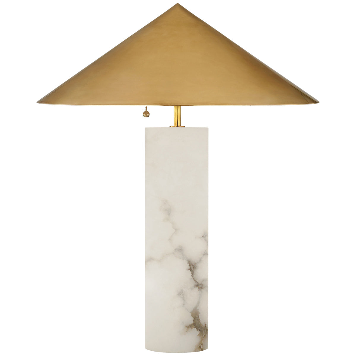 Visual Comfort Minimalist Medium Table Lamp in Alabaster