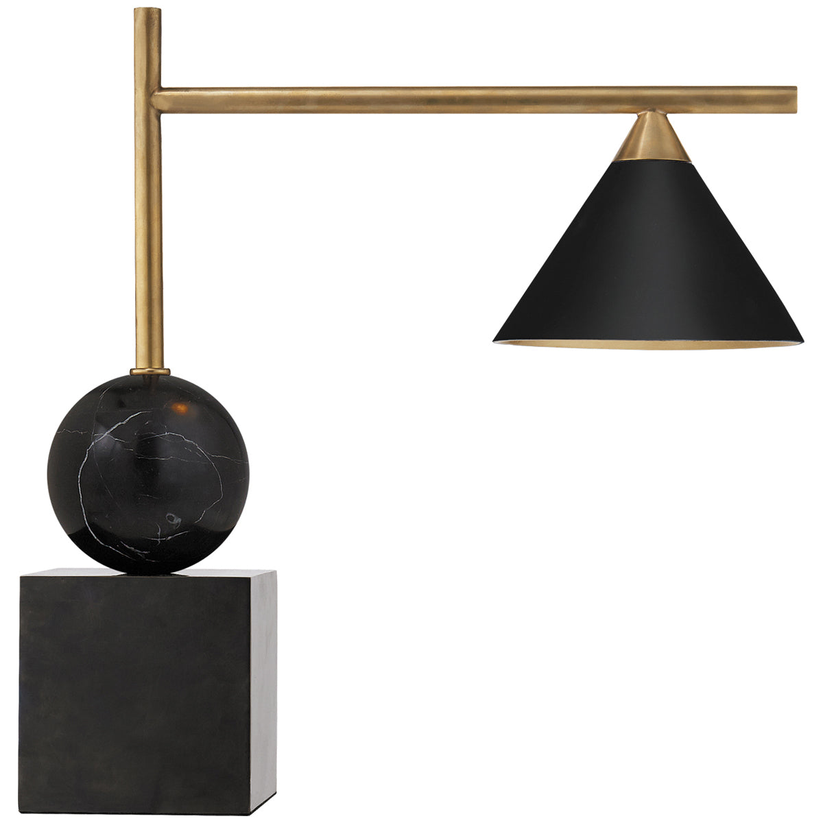 Visual Comfort Cleo Desk Lamp with Black Shade