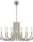 Visual Comfort Rousseau Large Oval Chandelier, Seeded Glass