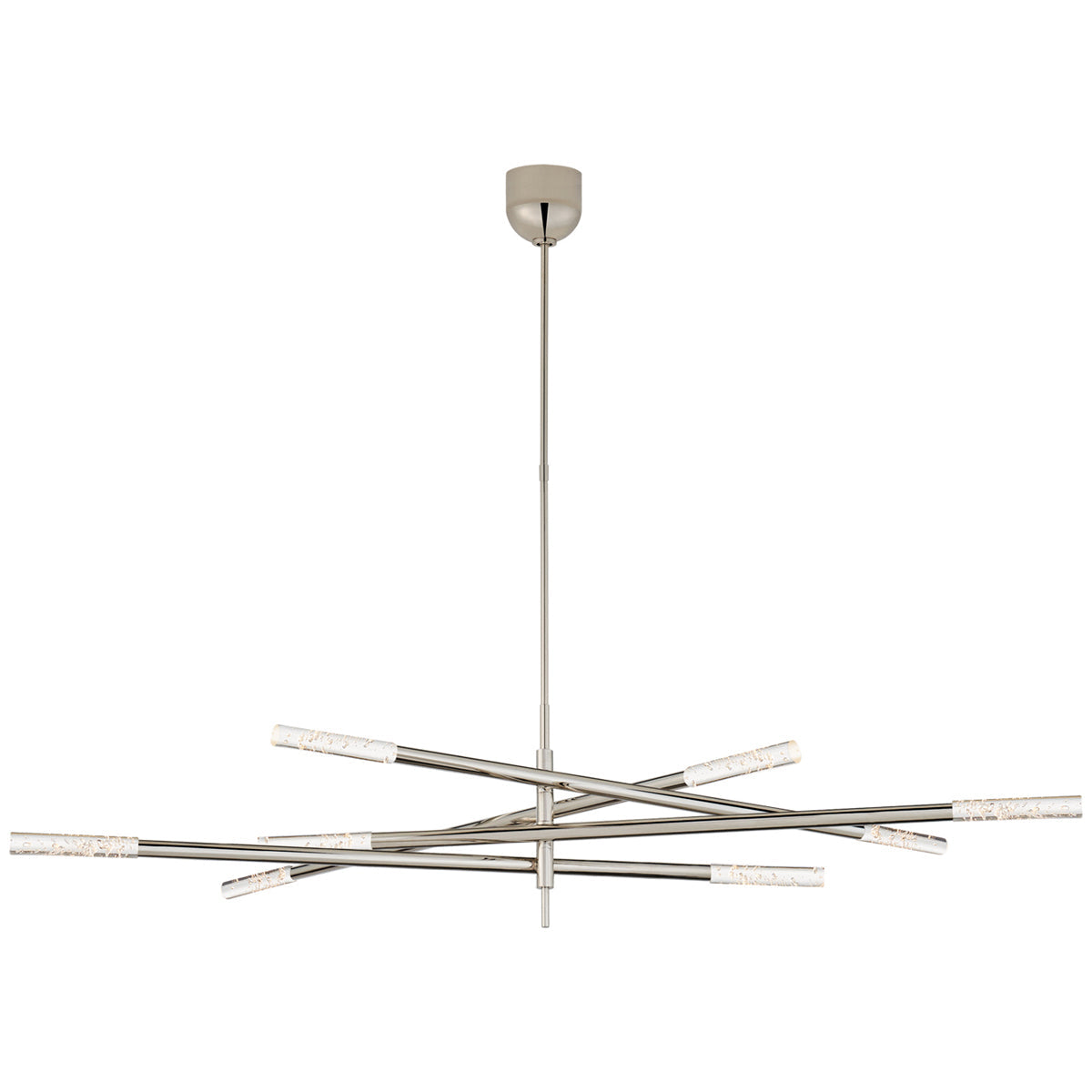 Visual Comfort Rousseau 8-Light Articulating Chandelier, Seeded Glass