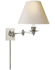 Visual Comfort Triple Swing Arm Wall Lamp with Natural Paper Shade
