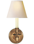 Visual Comfort French Single Sconce with Natural Paper Shade