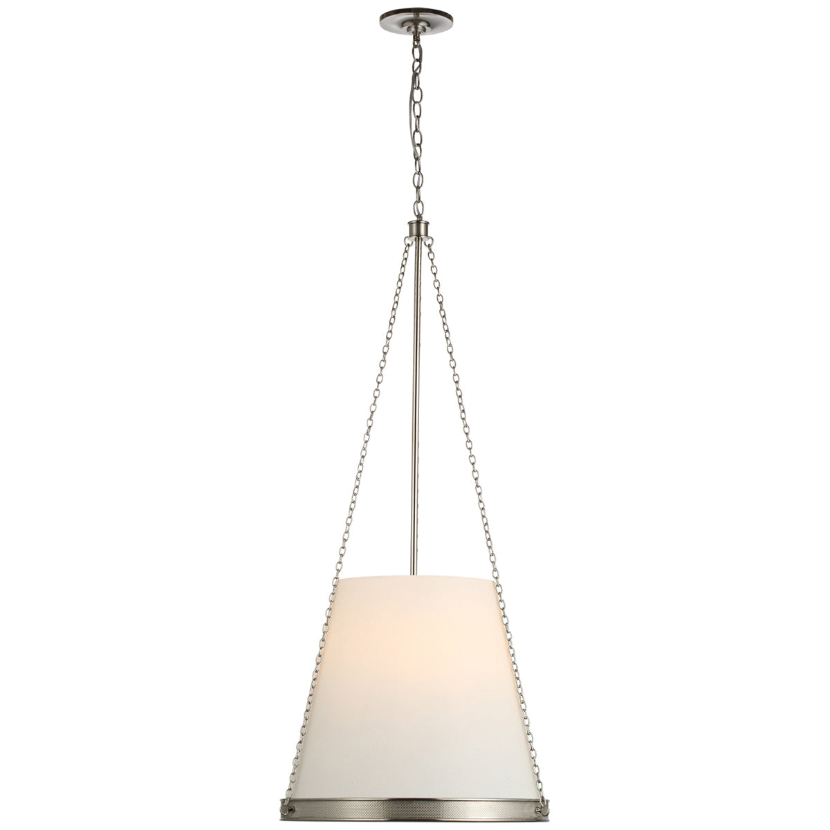 Visual Comfort Reese 20-Inch Pendant with Linen Shade