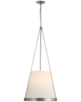 Visual Comfort Reese 20-Inch Pendant with Linen Shade