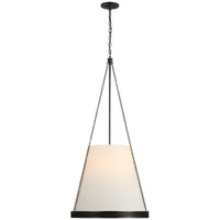 Visual Comfort Reese 23-Inch Pendant with Linen Shade
