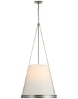 Visual Comfort Reese 23-Inch Pendant with Linen Shade
