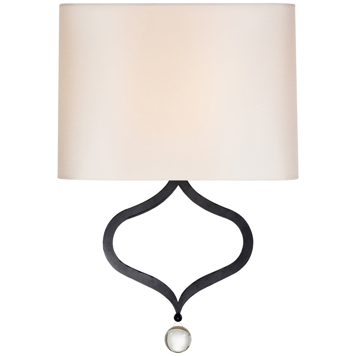 Visual Comfort Heart Sconce with Natural Percale Shade