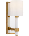 Visual Comfort Maribelle Single Sconce with White Glass