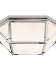 Visual Comfort Morris Flush Mount with White Glass
