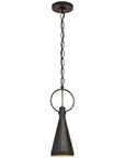 Visual Comfort Limoges Small Pendant in Natural Rust
