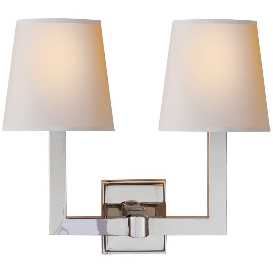 Visual Comfort Square Tube Double Sconce