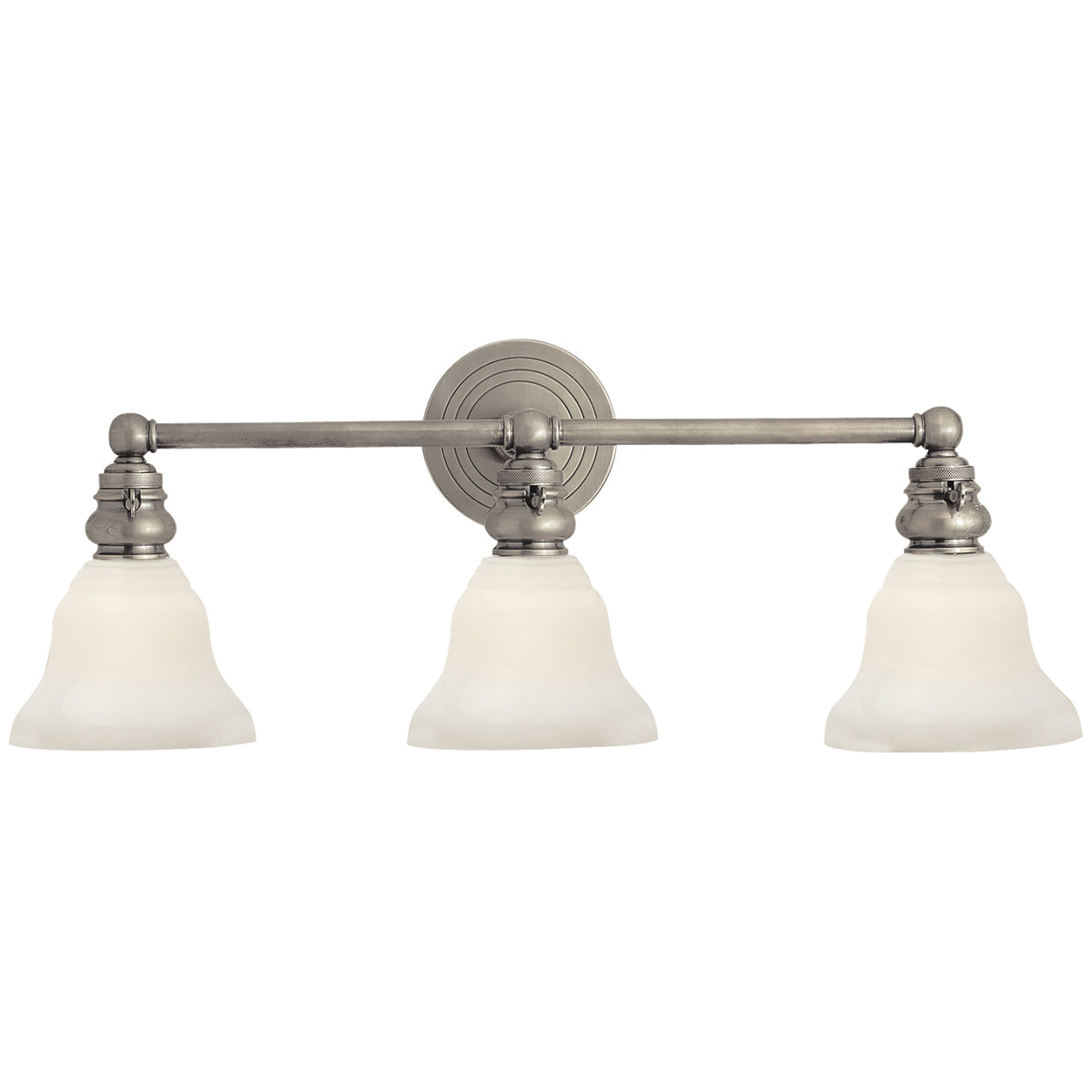 Visual Comfort Boston Functional Triple Light with White Glass