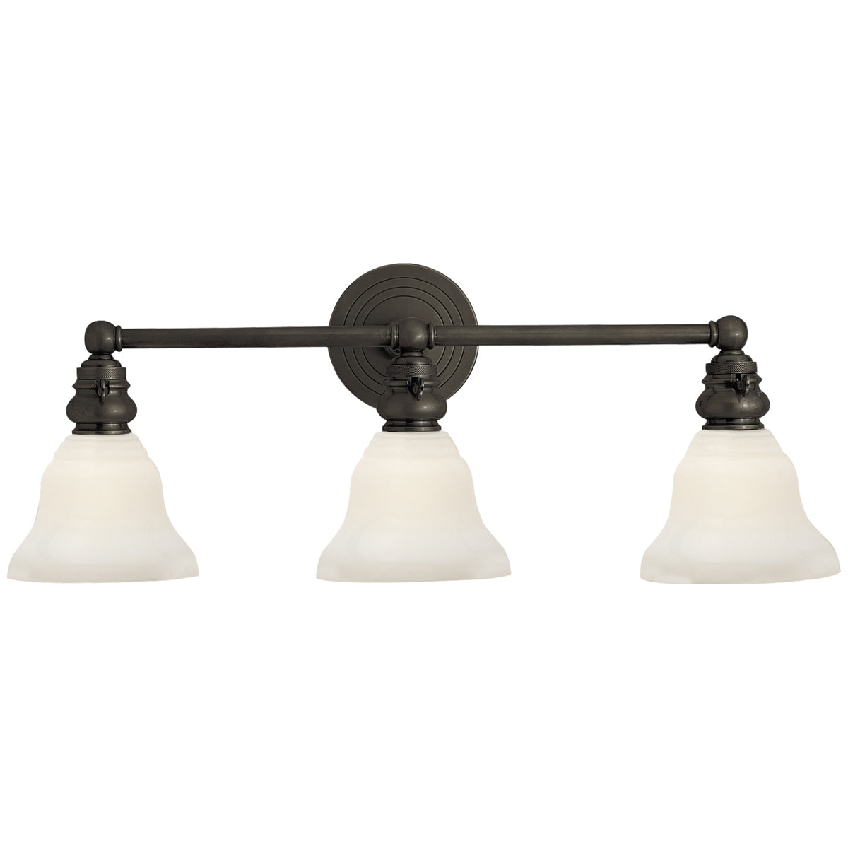 Visual Comfort Boston Functional Triple Light with White Glass
