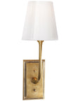 Visual Comfort Hulton Sconce with White Glass Shade