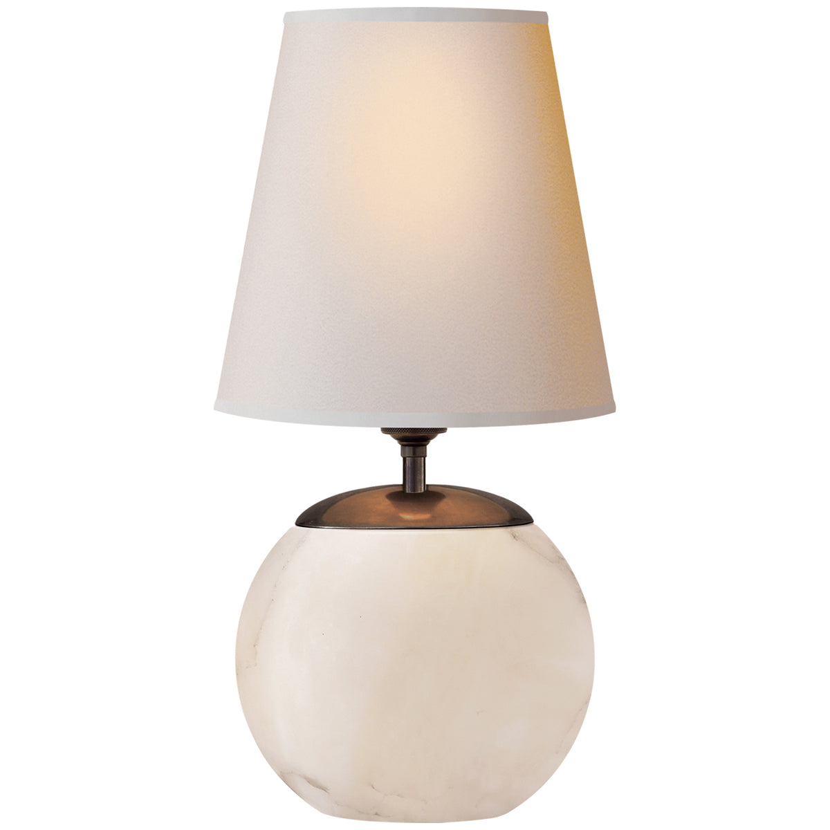 Visual Comfort Terri Round Accent Lamp in Alabaster