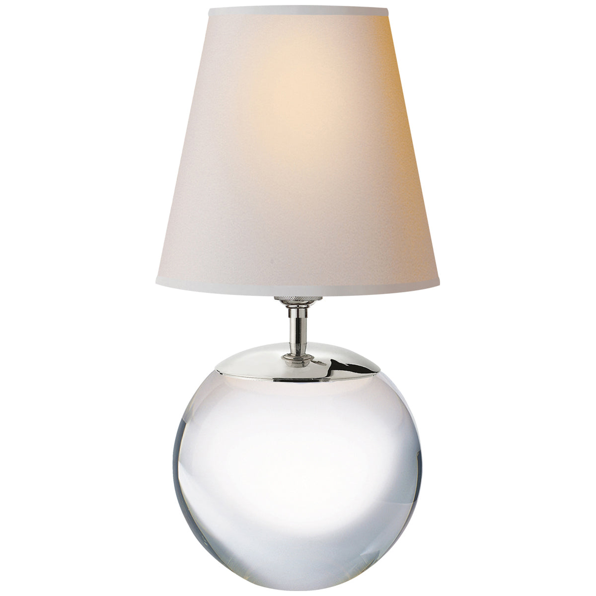 Visual Comfort Terri Large Round Table Lamp in Crystal