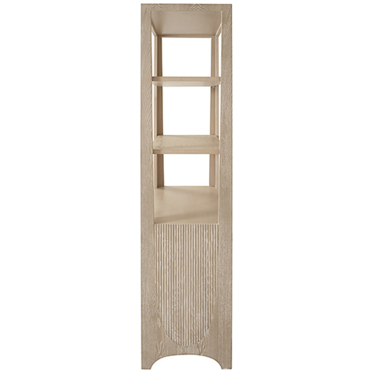 Worlds Away Etagere with 2-Door Fluted Cabinet