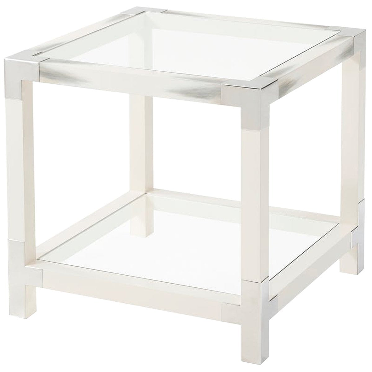 Theodore Alexander Cutting Edge Accent Table - Longhorn White
