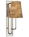 Visual Comfort Rui Sconce with Natural Wicker Shade