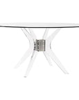 Belle Meade Signature Ariel Round Dining Table - Glass Top