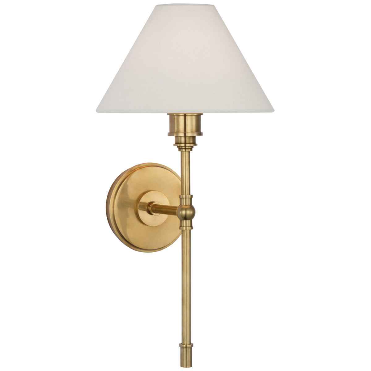 Visual Comfort Parkington Large Tail Sconce with Linen Shade