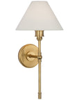Visual Comfort Parkington Large Tail Sconce with Linen Shade