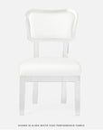 Made Goods Aaliyah Curved Acrylic Dining Chair in Rhone Leather