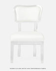 Made Goods Aaliyah Curved Acrylic Dining Chair in Weser Fabric