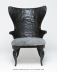 Made Goods Alfred Metal Accent Chair in Hammered Black Iron