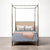 Made Goods Brennan Short Textured Iron Canopy Bed in Severn Canvas
