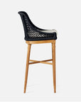 Made Goods Chadwick Woven Rope Outdoor Bar Stool in Weser Fabric