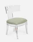 Made Goods Gibson Acrylic Wingback Dining Chair in Mondego Cotton Jute