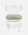 Made Goods Gibson Acrylic Wingback Dining Chair in Volta Fabric