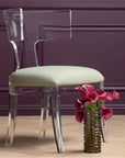 Made Goods Gibson Acrylic Wingback Dining Chair in Ettrick Cotton Jute