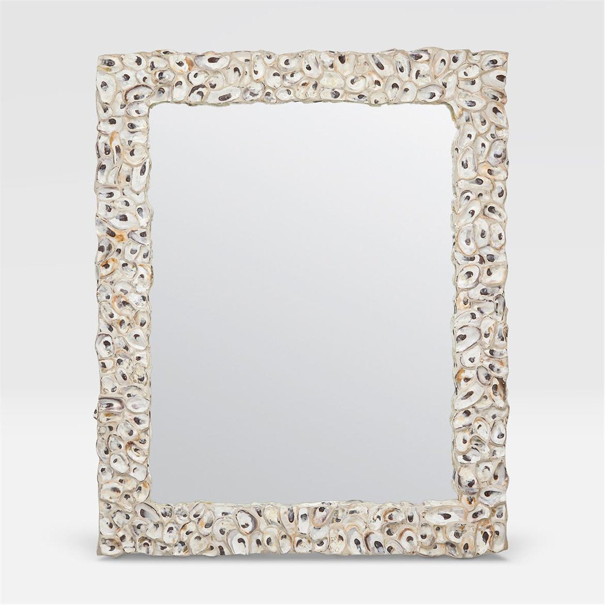 Made Goods Buford Rectangular Mirror in Natural Oyster Shell