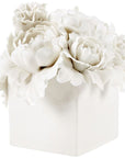 Villa & House Peony Bouquet Table Decoration - White