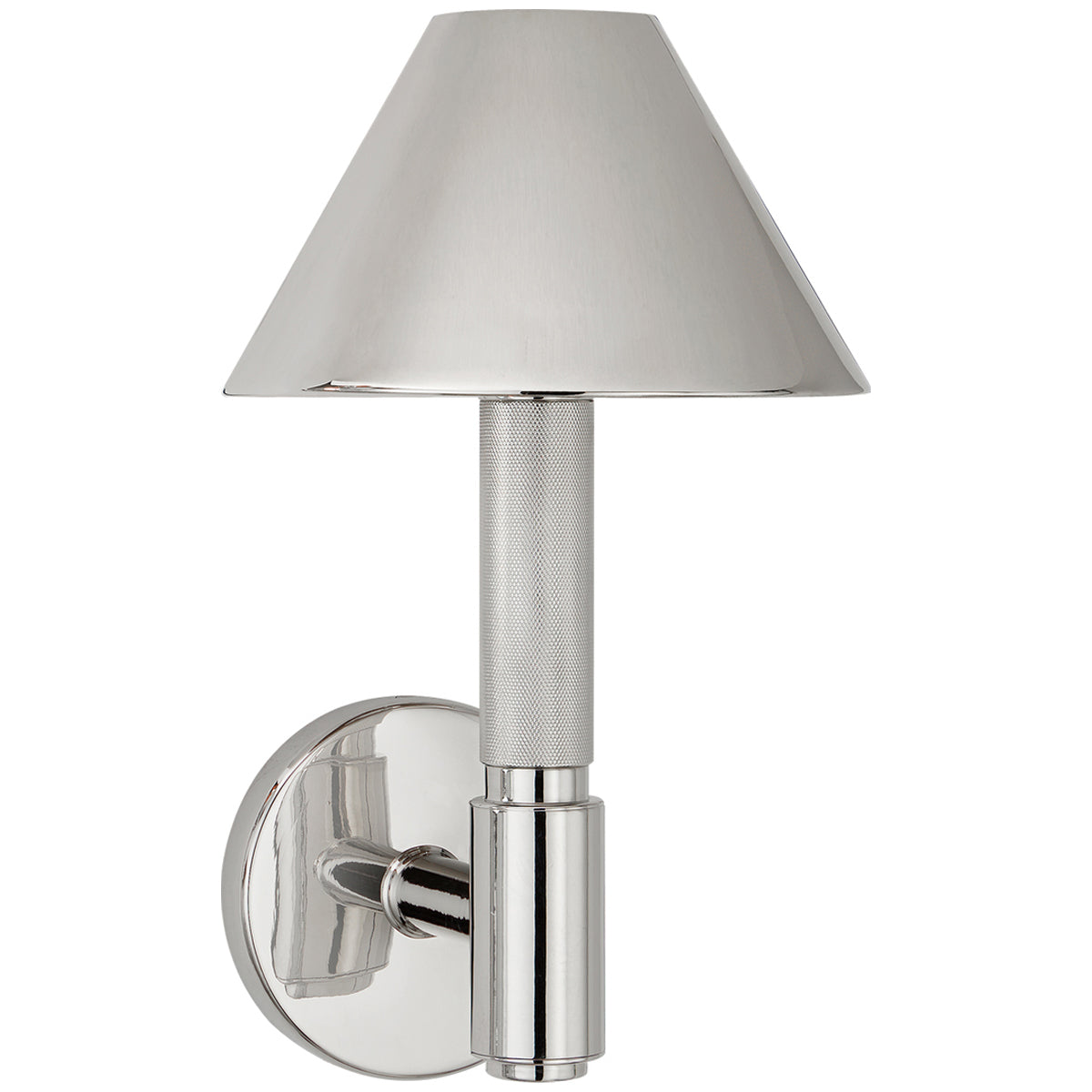 Visual Comfort Barrett Small Single Knurled Sconce with Shade