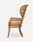Made Goods Aurora Woven Wingback Outdoor Dining Chair in Clyde Fabric