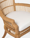 Made Goods Aurora Woven Wingback Outdoor Dining Chair in Havel Velvet