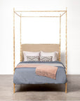 Made Goods Brennan Tall Textured Canopy Bed in Kern Fabric
