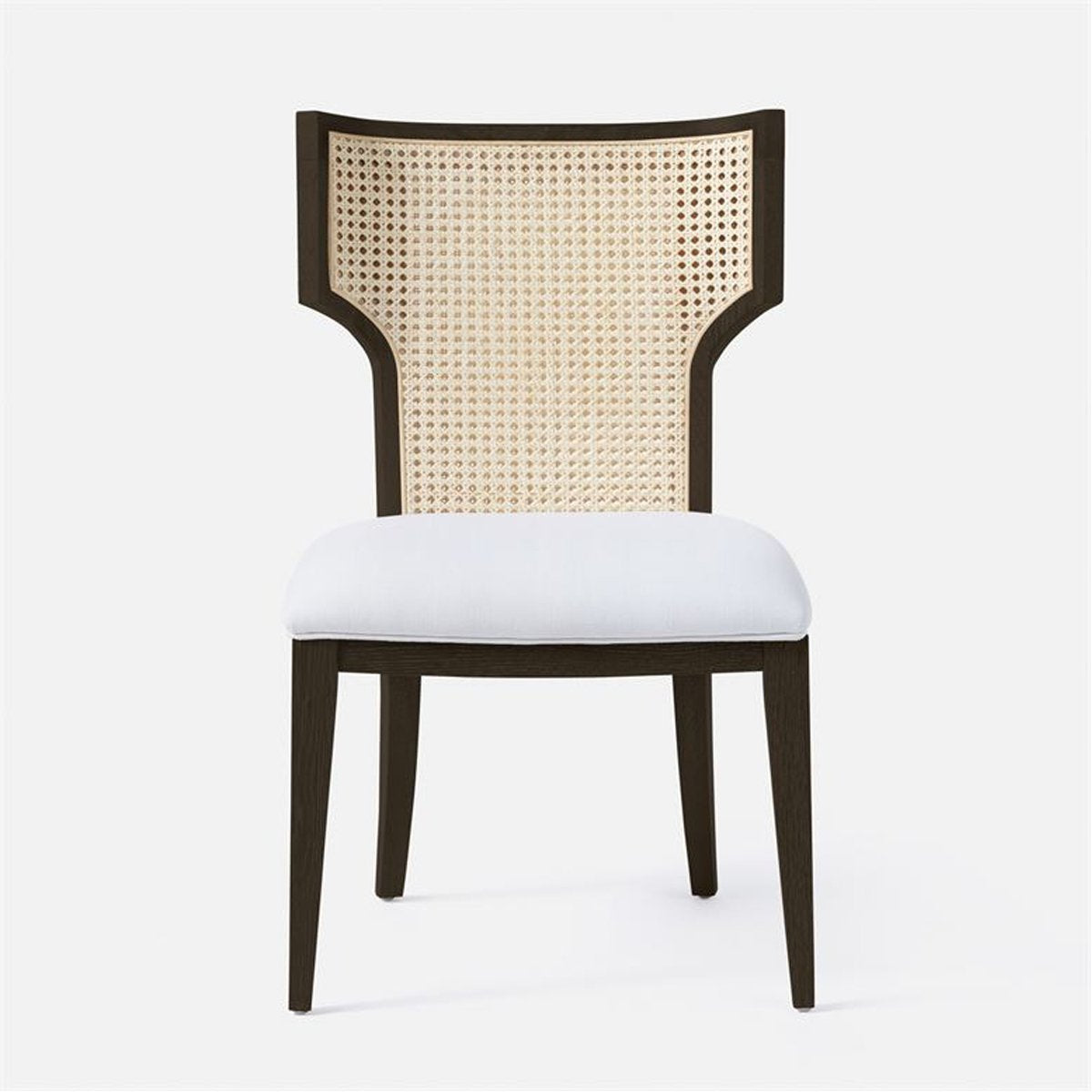 Made Goods Carleen Wingback Cane Dining Chair in Kern Fabric