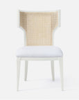 Made Goods Carleen Wingback Cane Dining Chair in Garonne Leather
