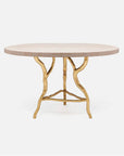 Made Goods Royce Abstract Branch Round Dining Table in Cerused Oak Top